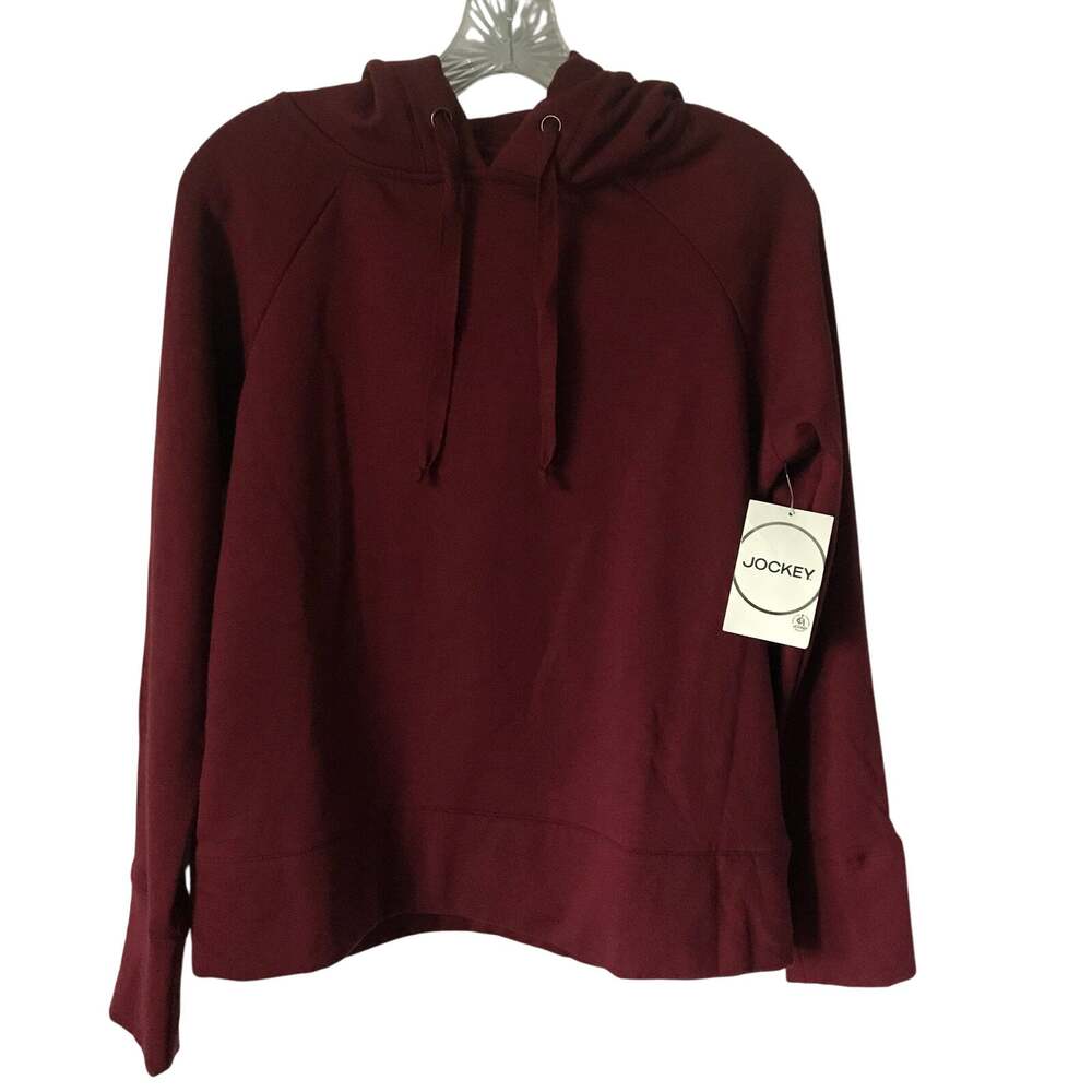Jockey Hoodie Size 4 or 6 Womens Maroon Long Sleeve Pullover Buttery Soft NWT